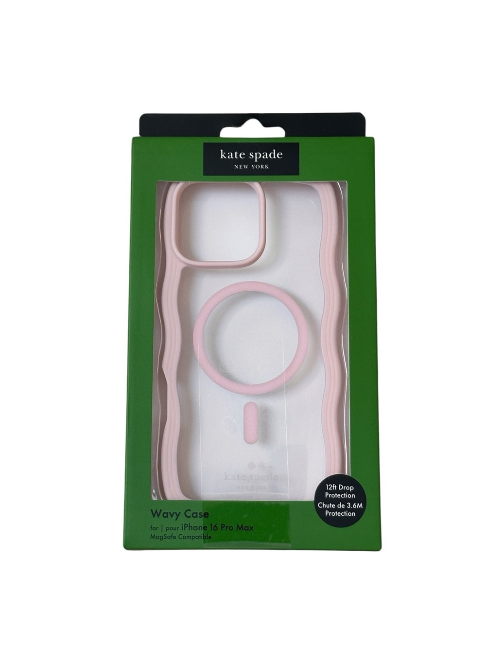 Kate Spade New York Wavy Magsafe Case, iPhone 16 Pro Max, Light Pink